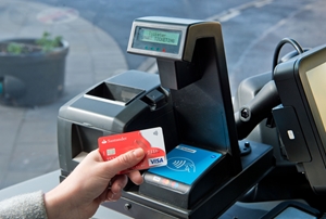 Ticketer machine with contactless card